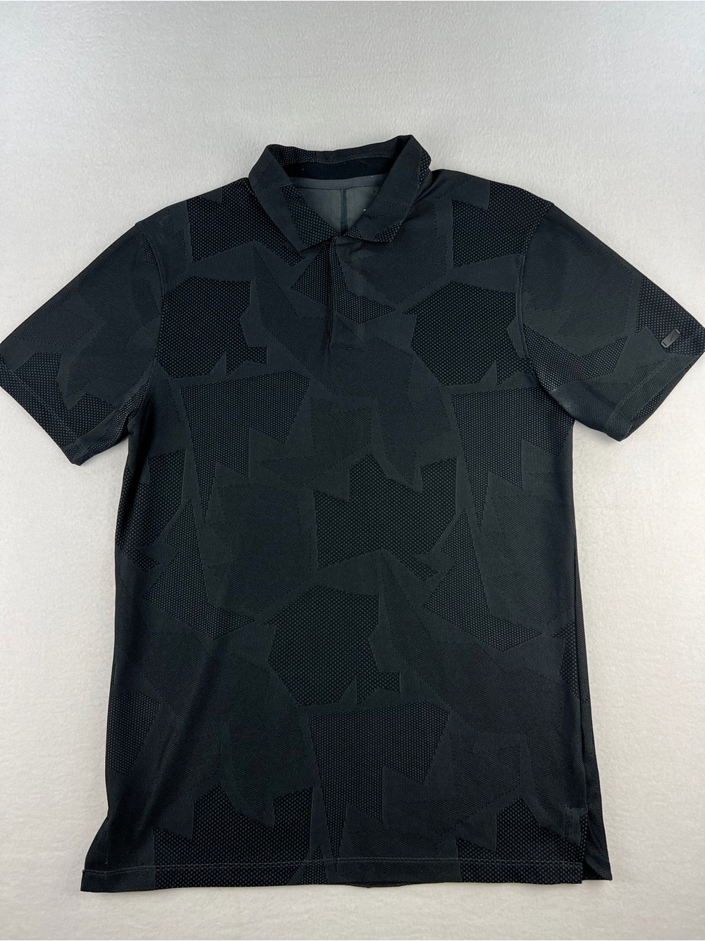 Nike Dri Fit Tiger Woods TW Collection Geometric Textured Golf Polo Men Size S